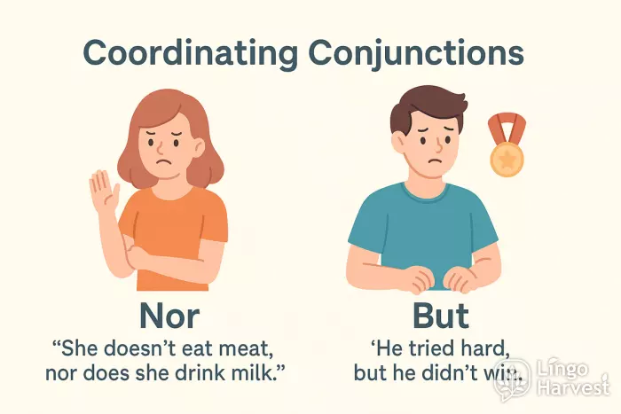 coordinating conjunctions nor but