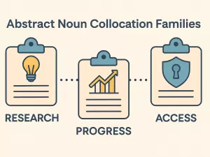 Abstract Noun Collocation Families (research, progress, access)