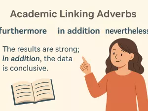 Academic Linking Adverbs: furthermore, in addition, nevertheless