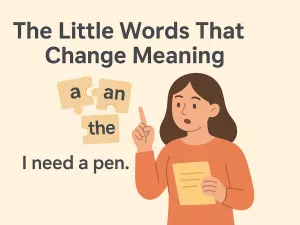 The Little Words That Change Meaning: Master a / an / the Fast