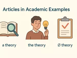 Articles in Academic Examples: a theory, the theory, or No Article Ø