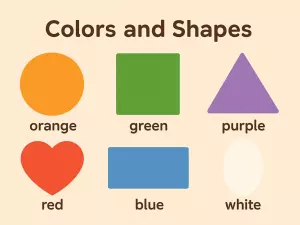 Colors and Shapes: Basic Adjectives with Pictures