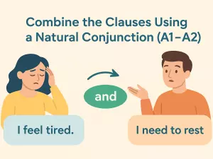 Combine the Clauses Using a Natural Conjunction (A1–A2)