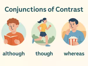 Conjunctions of Contrast: although, though, whereas