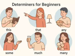 Determiners for Beginners: this, that, some, any, much, many