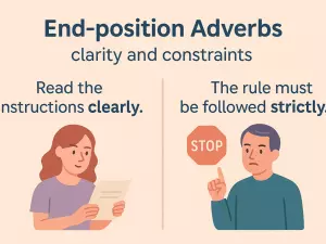 End-position Adverbs: clarity and constraints