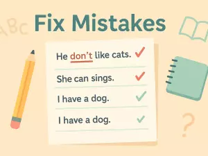 Fix the Mistake Challenge: Beginner Grammar Test