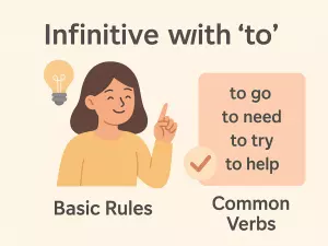 Infinitive with “to”: Basic Rules and Common Verbs