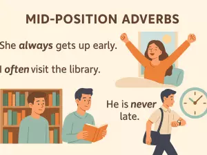 Mid-position Adverbs: always, often, never
