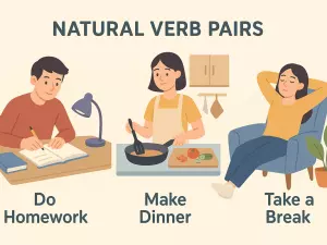 Natural Verb Pairs: Do Homework, Make Dinner, Take a Break