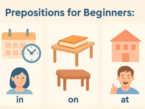 Prepositions for Beginners: in, on, at (Time and Place)