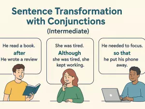 Sentence Transformation with Conjunctions (Intermediate)