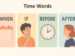 when, if, before, after: Time Words for Simple Sentences