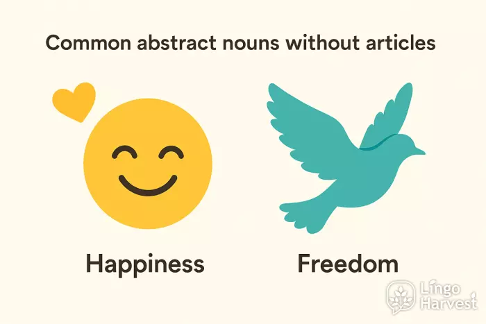 abstract nouns happiness freedom