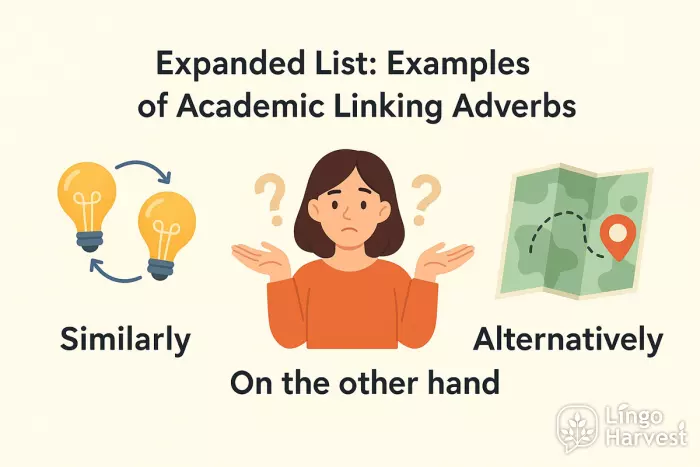 academic linking adverbs horizontal