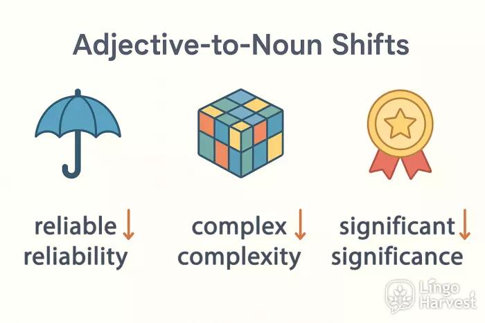 adjective to noun shifts examples