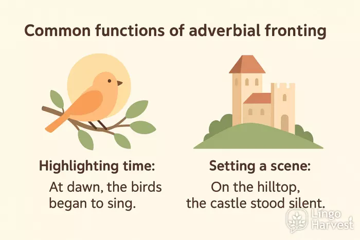 adverbial fronting time scene