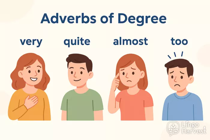 adverbs of degree very quite almost too