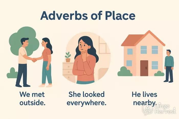 adverbs of place outside everywhere nearby