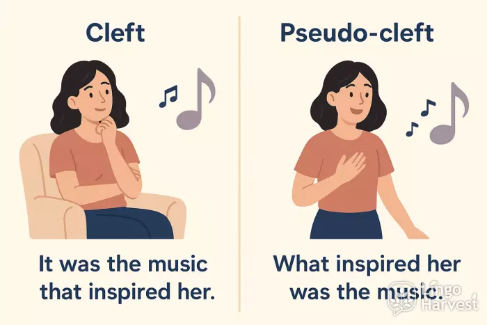 cleft vs pseudo cleft examples