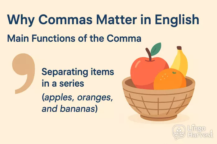 commas separating series items