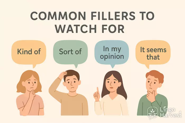 common fillers kind sort opinion