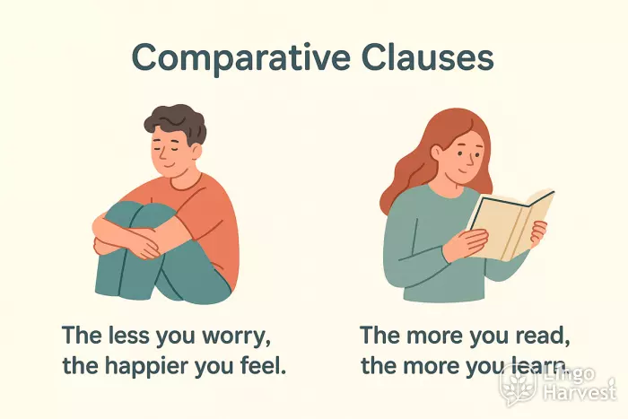 comparative clause linking examples
