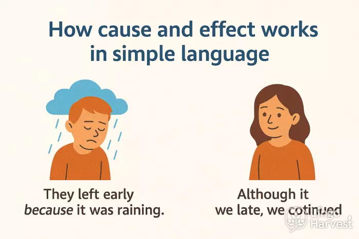 conjunctions because although examples