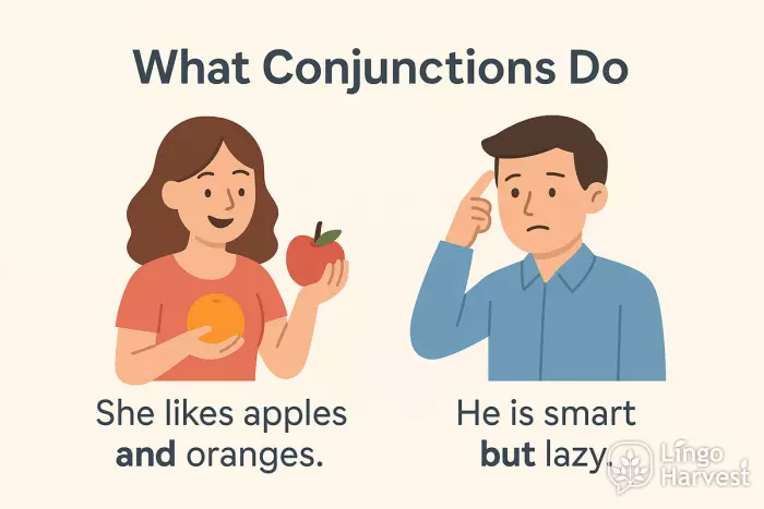 conjunctions and but examples