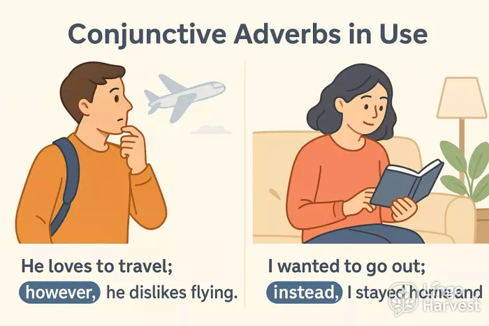 conjunctive adverbs however instead
