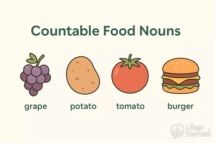 countable food nouns examples