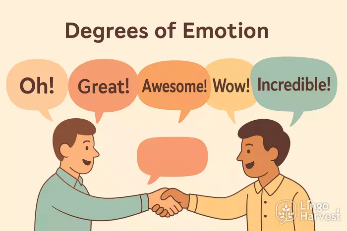 degrees of emotion oh great awesome wow incredible