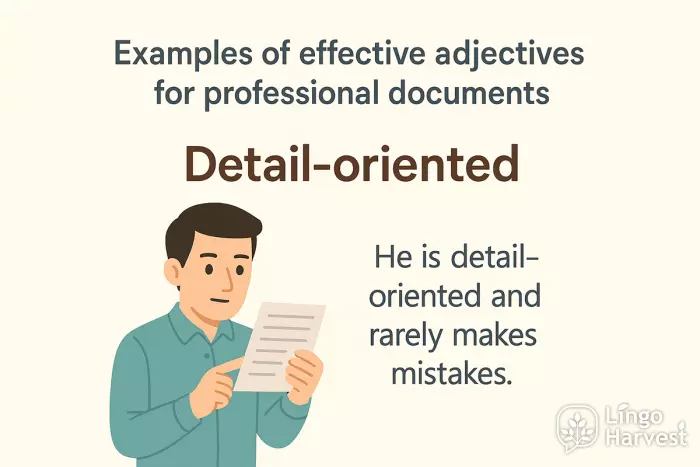 effective adjectives professional documents example