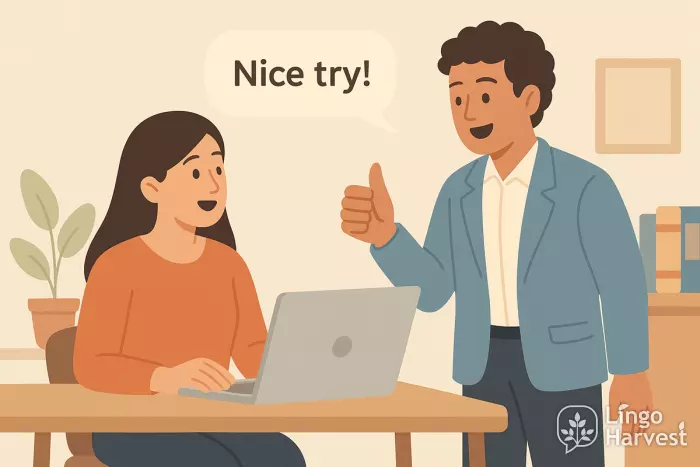 encouraging feedback scene
