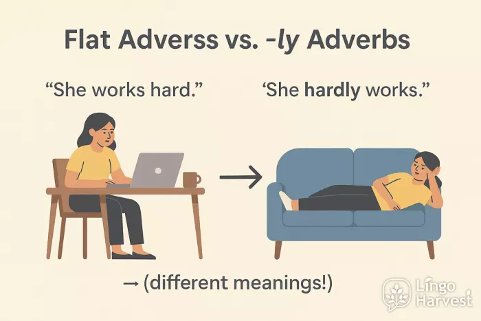 flat adverbs vs ly adverbs