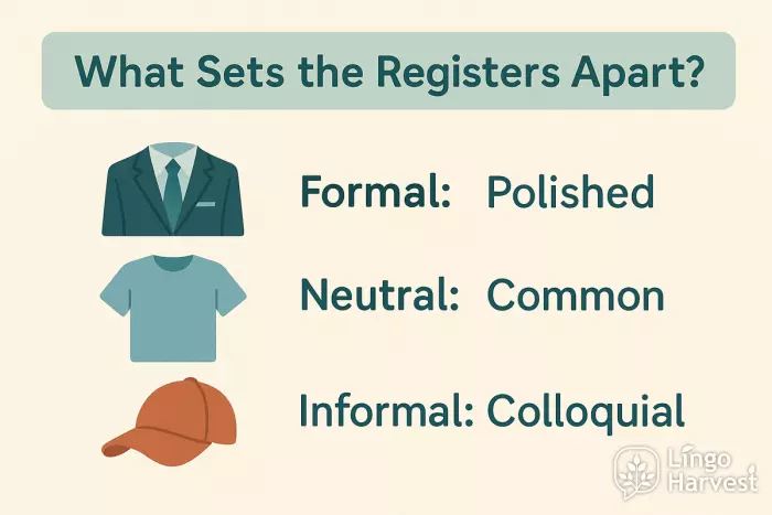 formal neutral informal registers