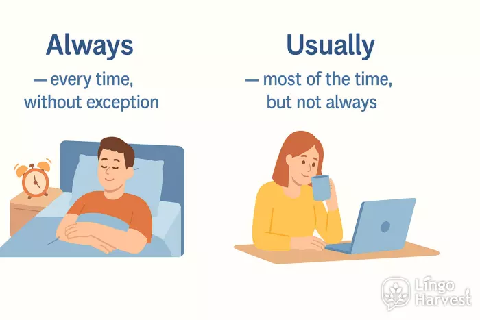 frequency adverbs always usually