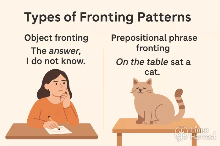 fronting patterns object prepositional