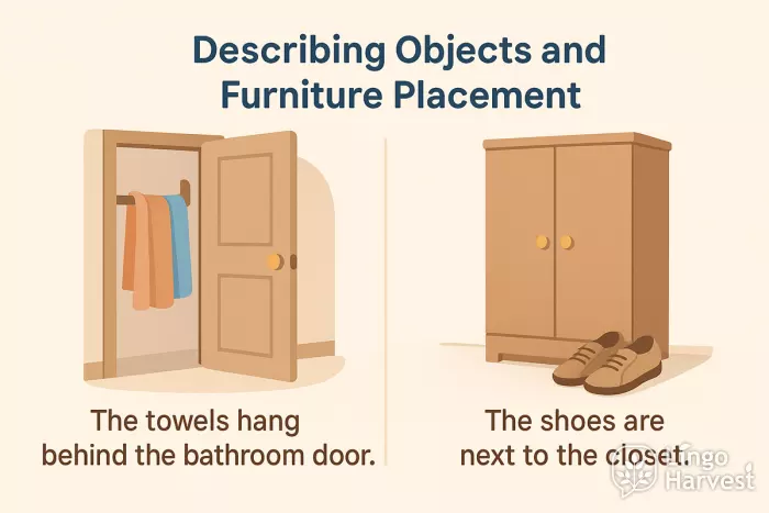furniture placement towels shoes