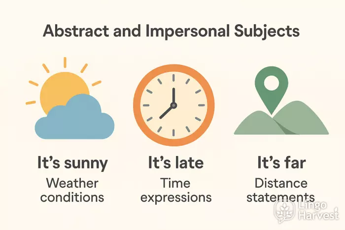 impersonal subjects sunny late far