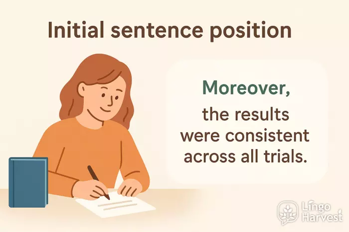 initial sentence position moreover