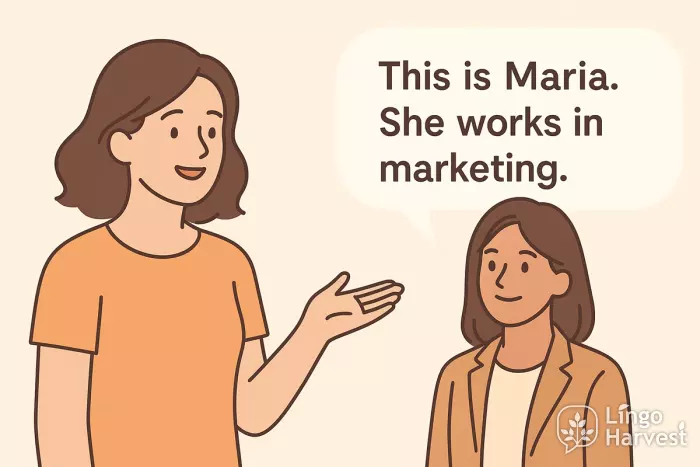 introducing someone pronoun example