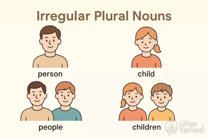 irregular plurals person people child children
