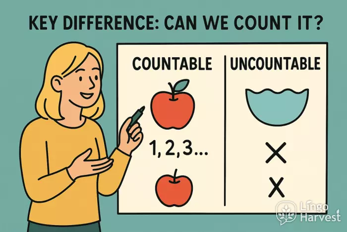 Common Countable and Uncountable Nouns - Key Difference