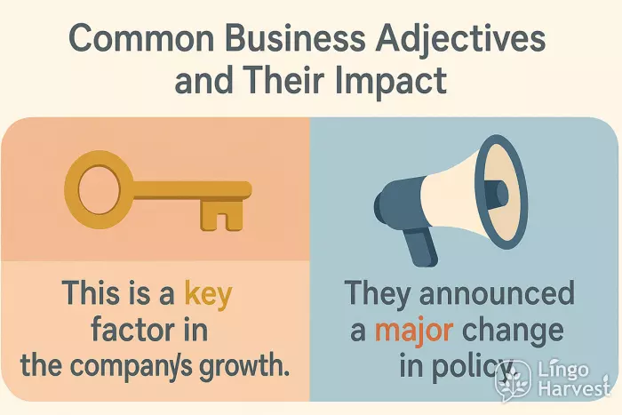 business adjectives key factor announced a major