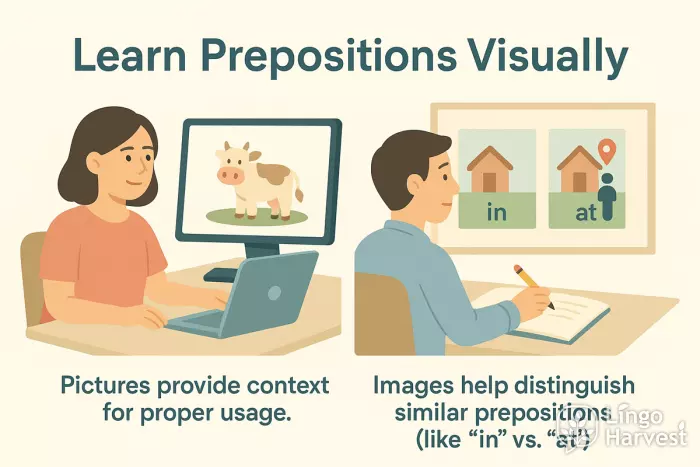 learn prepositions visually