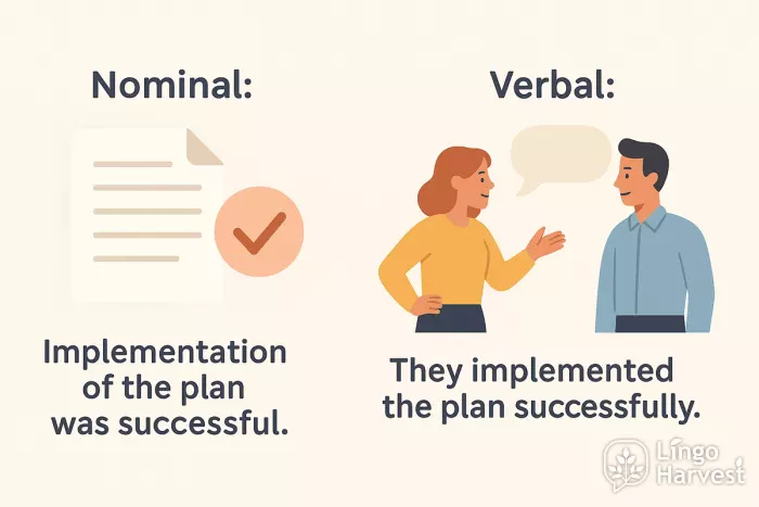 nominal vs verbal structures