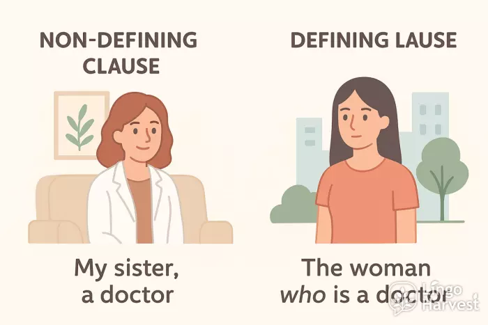 non defining vs defining clauses