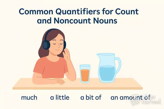 noncount nouns much little bit amount