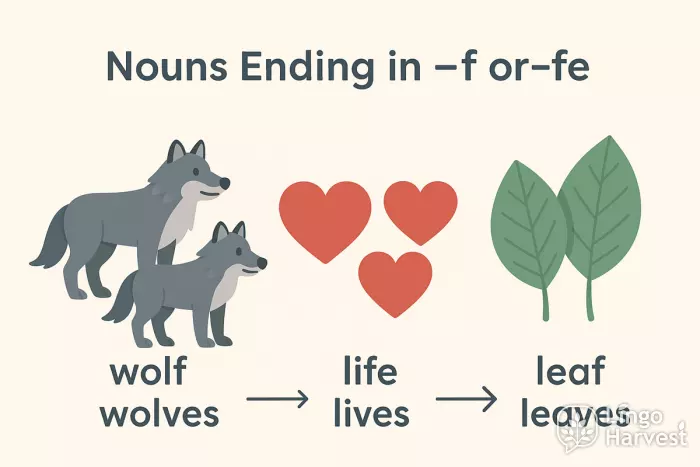nouns ending f fe plurals